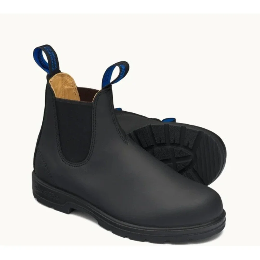 Blundstone Thermal #566 Chelsea Boots Black Leather Insulated Sheepskin MenUS 9